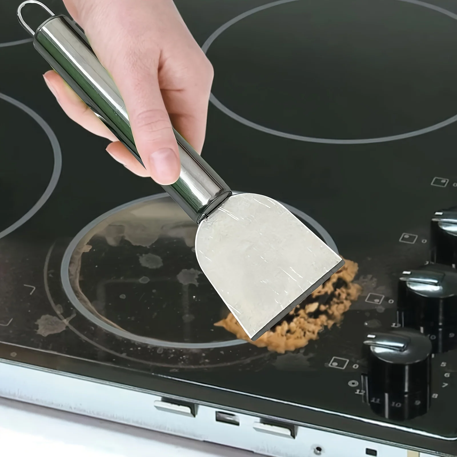 Multifunctional Stainless Steel Kitchen Cleaning Scraper Ice Thawing Scraper Oil Stain Remover Kitchen Cleaning Tool