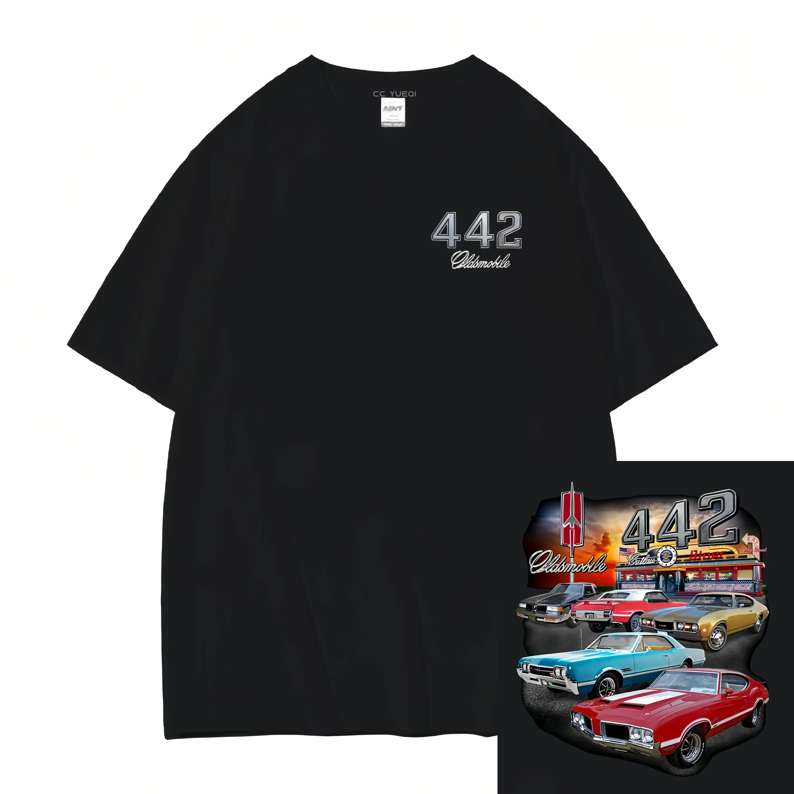 Joe Blow T's Oldsmobile Olds Cutlass 442 Diner camiseta para hombre 1966 1968 1970 1972 vintage lavado cómodo Unisex homme