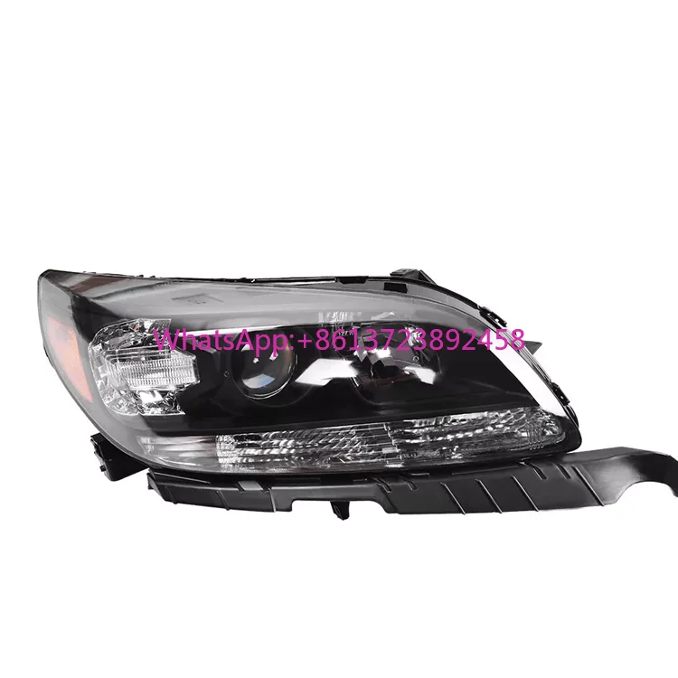 High Quality Fit for 2013-2016 Chevy Malibu LS LT Headlight Left + Right Assembly Set Black