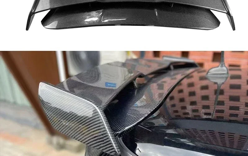 Suitable for Mini R56 Carbon Fiber Rear Double Layer Spoiler Modified Top Wing Auto Parts