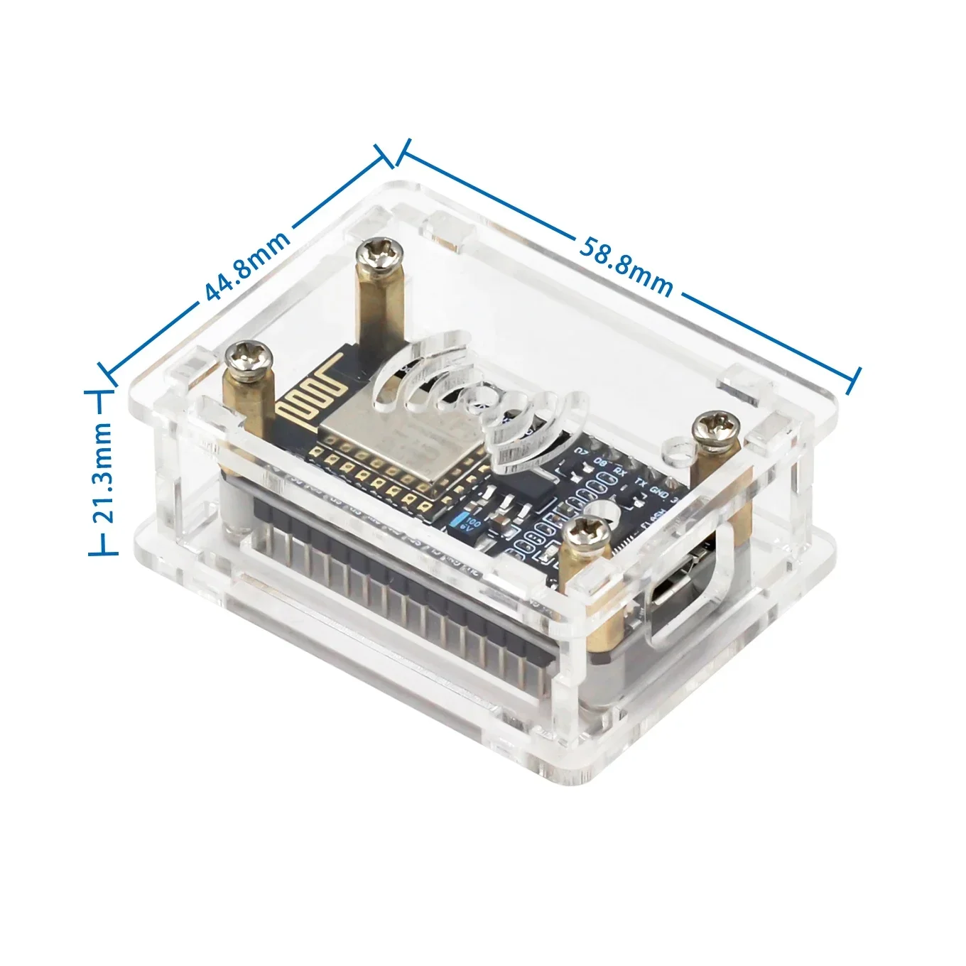 NodeMcu Lua 2102 340G ESP-32 iot Development Board Transparent acrylic protective shell image 2