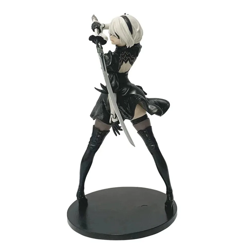 NieR: Automata 2B Action Figure 18cm Yorha No. 2 Type B White Dress Ver. PVC Anime Collectible Model Doll Toy Statuette Gift For view 4