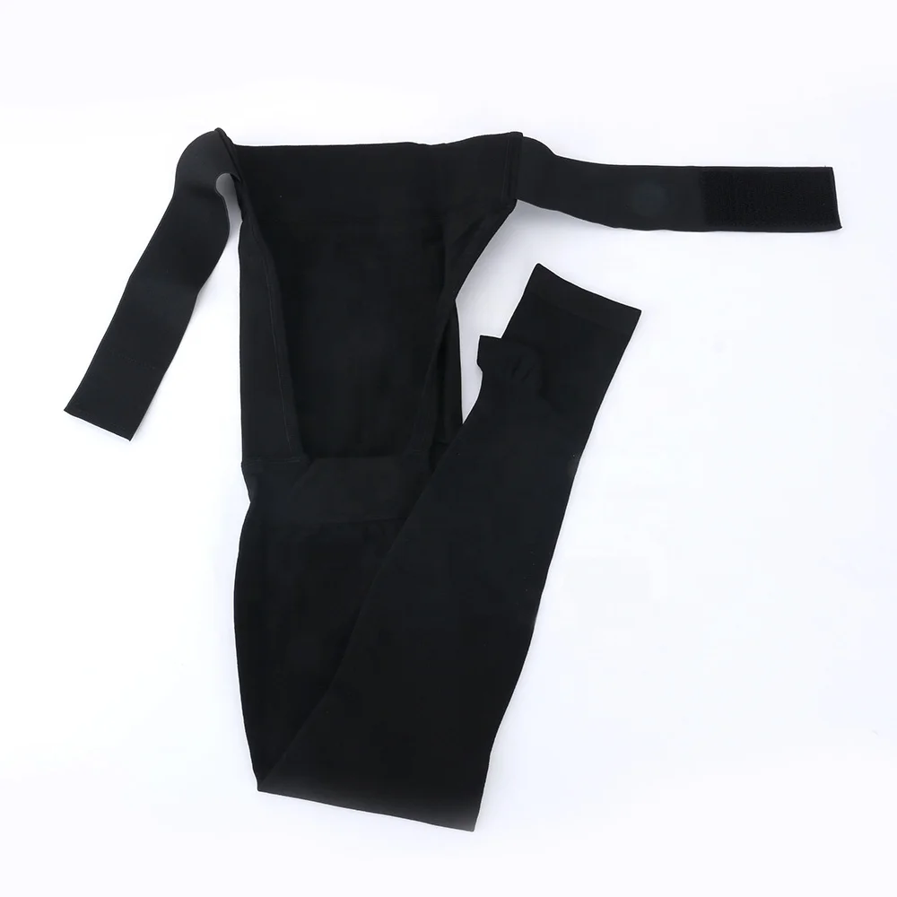 Legbeauty 20–30 mmHg medizinische oberschenkelhohe Kompressionsstrümpfe, Unisex, offene Zehen, Krampfadern, Socke, einzelnes Bein, Lymphödem-Strumpfhose – Detail 5