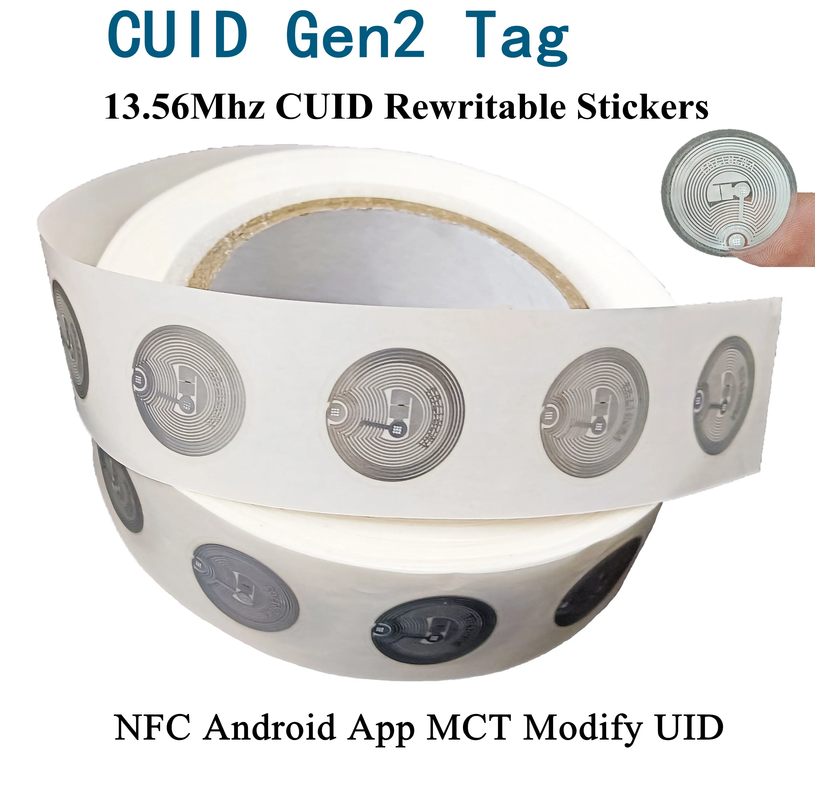CUID Tag Gen2 13.56Mhz 1K S50 RFID Electronic Rewritable Smart Key NFC Clone Token ISO14443 Changeable Sticker IC Replica Badge