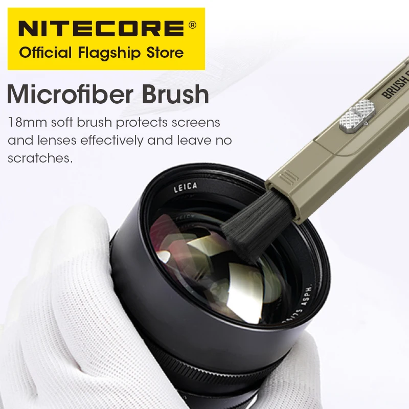 NITECORE Camera Cleaning Pen Photography Drone Len Dust Clean Tool Microfiber Brush Carbon Cleaning Tip for iphone xiaomi Screen