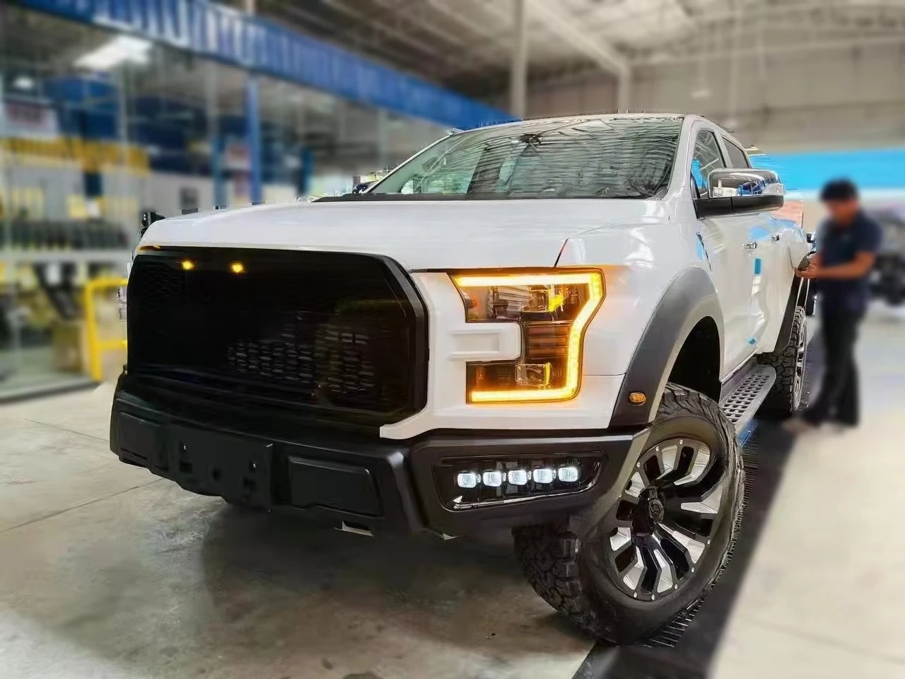 Good Price Ranger 2015-2021 to  F150 Raptor Body Kit Can with Roll bar Rear Bumper Side Step Ranger T6 T7 T8 Upgrade raptor