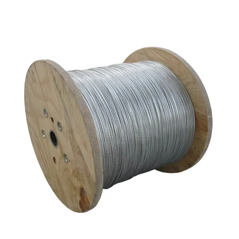 

7X0.8 0.9 1.0mm Galvanized Wire Rope Guy Wire Steel Strand Wire for Optic Fibre Cable