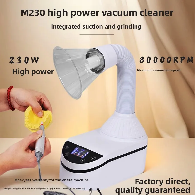 Nail art vacuum cleaner large suction with lamp suction