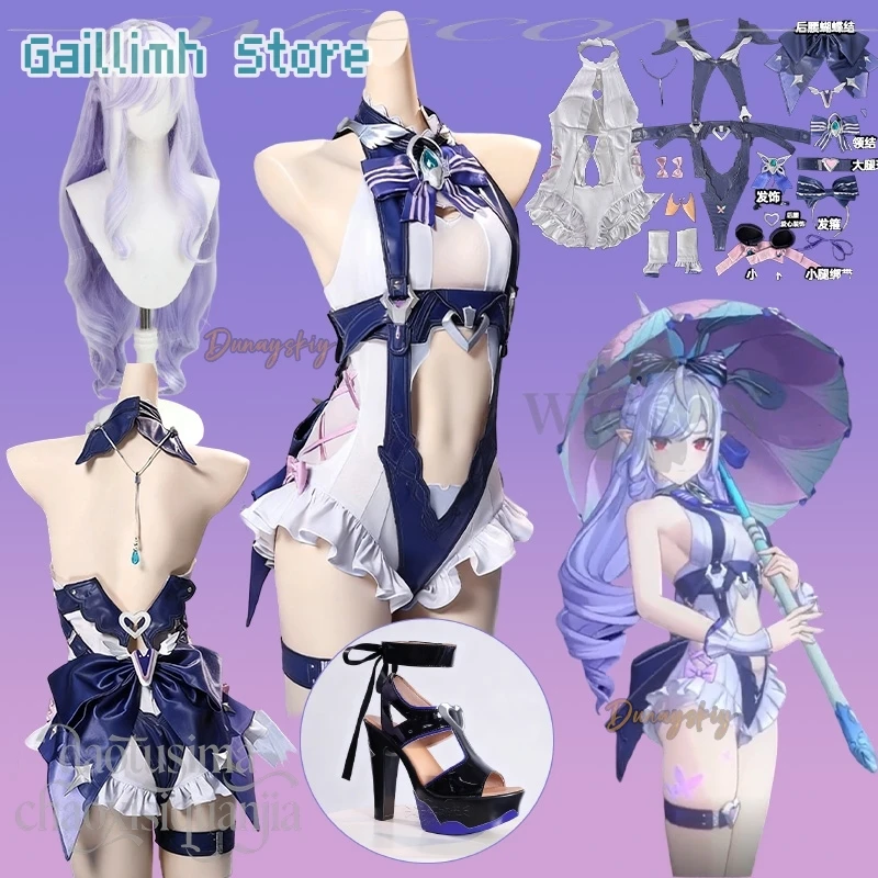

Vivian Banshee New 코스프레 의상 Iris Of The Shore Косплей Аниме Игра Zenless Zone Zero Kawaii Сексуальный комбинезон Фиолетовый купальник Y2K 코스프레
