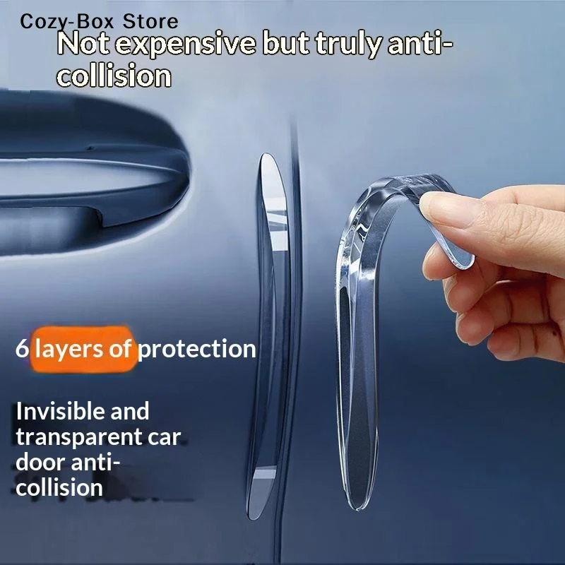 [ZY]2/4Pcs Car Door Anti-collision Strip Mirror Door Border Collision Scraping Corner Guard Protective Anti-scratch Sticker[ZY]
