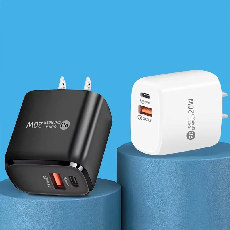 20W Dual Fast Charger 30W Type C PD Quick Charge 3.0 Phone PD Charger for iPhone 16 15 14 13 12 11 Pro Max Xiaomi Samsung Tablet