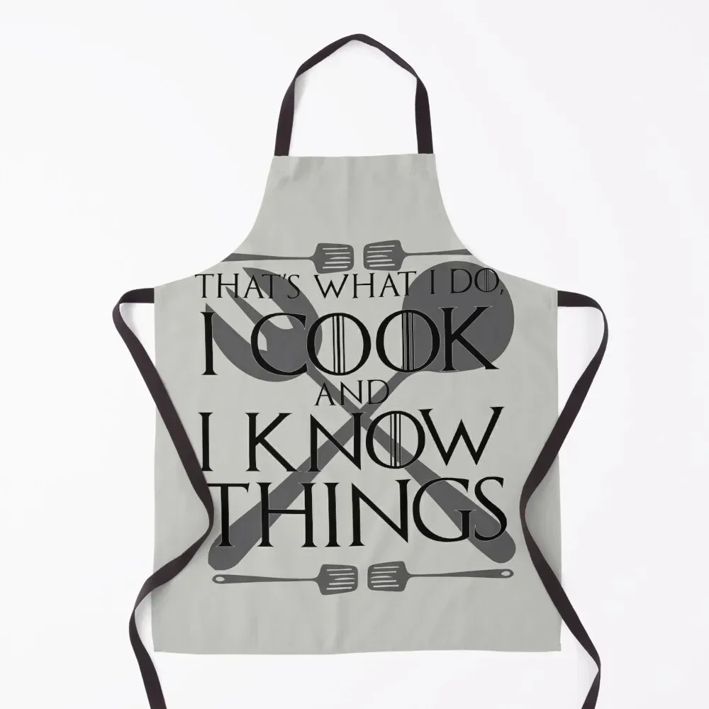 

I Cook and I Know Things Gift Apron christmas Utensils For Kitchen Men kitchen painting Apron