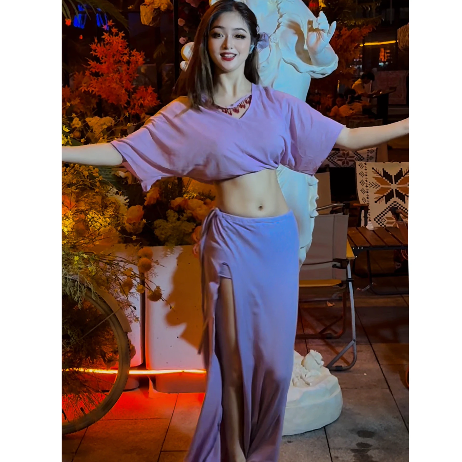 2025 trajes de desempenho de dança do ventre para mulheres sexy temperamento prática conjunto para iniciantes roupas de treinamento de emagrecimento avançado