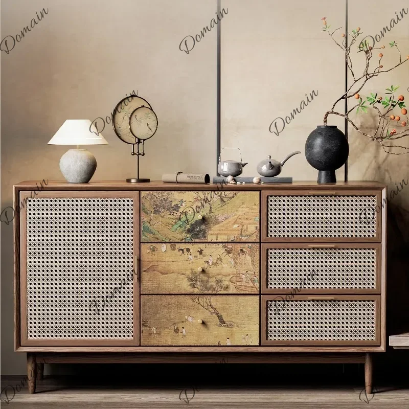 QUG Luxury Medieval storage cabinet vintage designer aesthetic display cabinet large capacity high-end muebles de salón furnitur