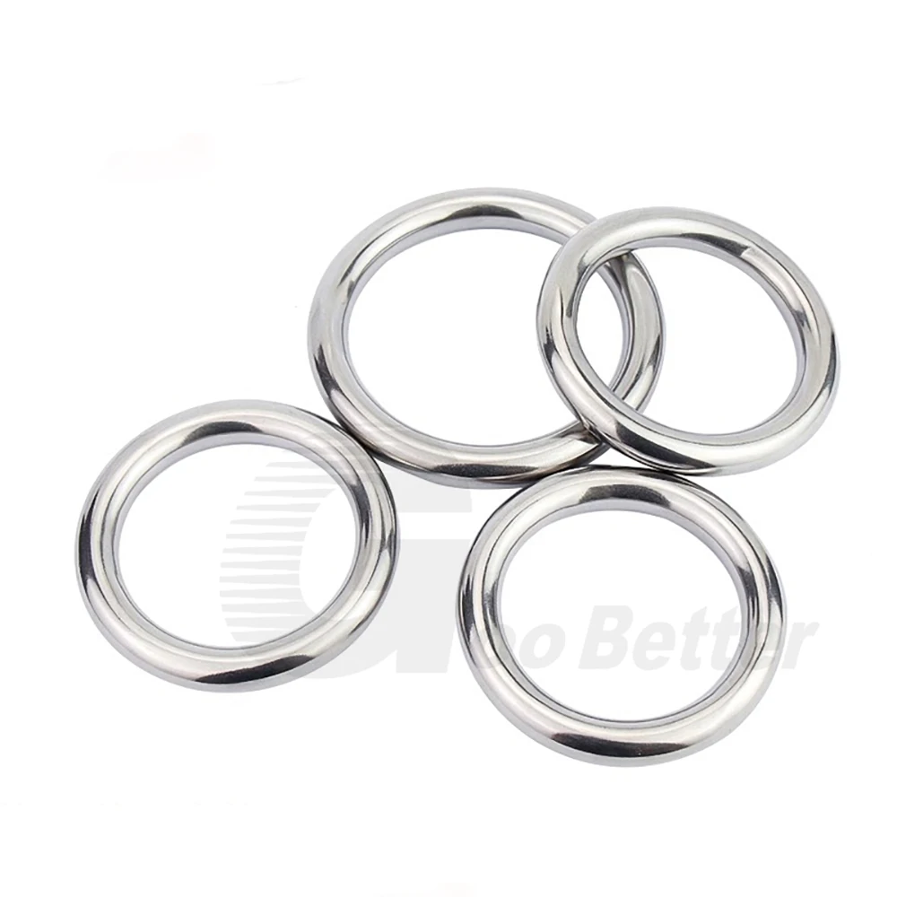 

1Pcs M3 M4 M5 M6 M7 M8 M9 M10 M12 304 Stainless Steel Polished Rings Solid Round Rings Smooth Metal Welded O Ring