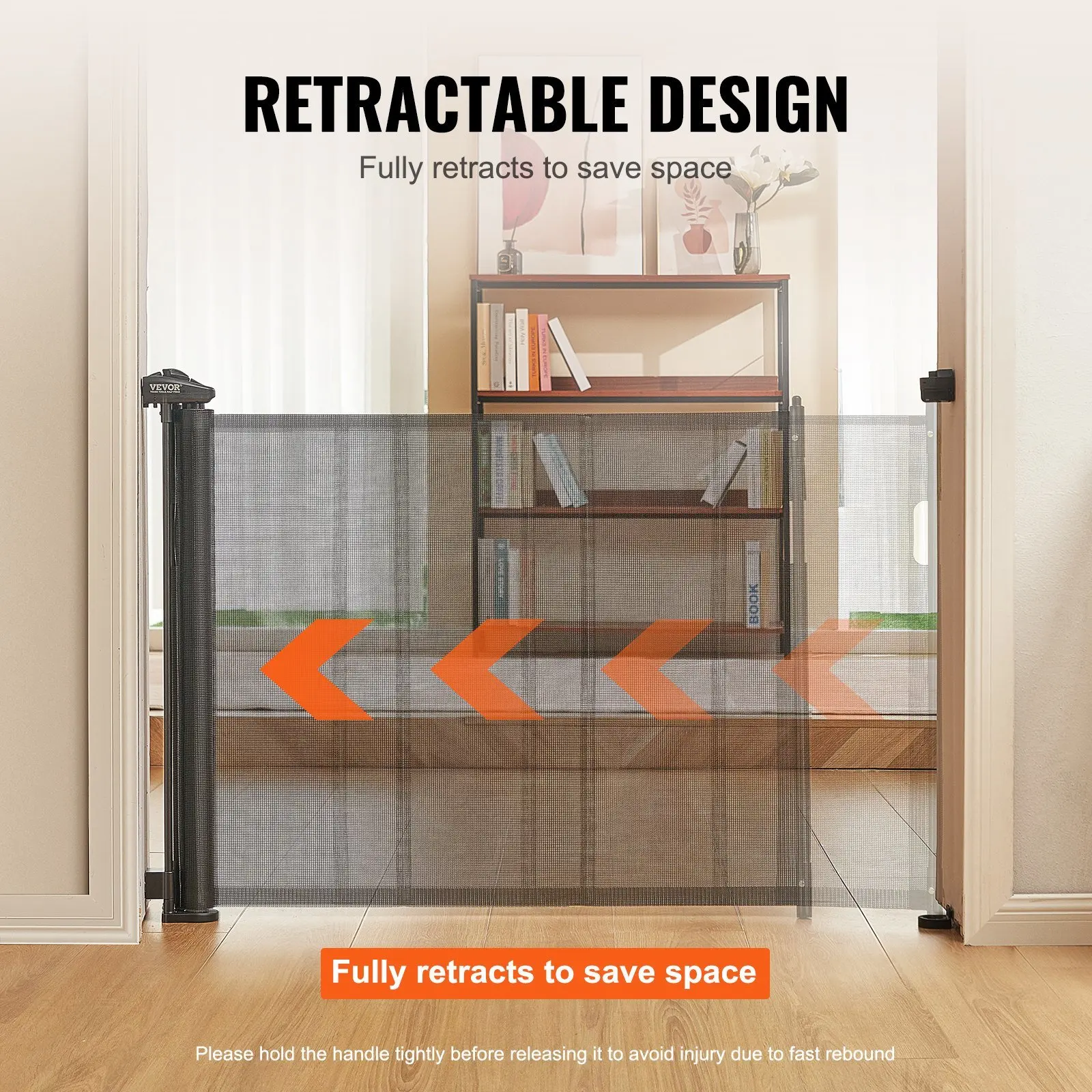 NEW Retractable Baby Gate, 34.2