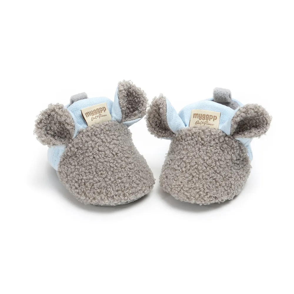 Cartoon Sheep Shape Newborn Baby Booties Non-Slip Sole Warm Baby Crib Shoes Soft Baby Walking Shoes Winter