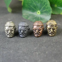 Black Color Killer Uncle Hot Movie Character Figurines Brass Paracord Beads DIY Knife Lanyard Pendant EDC Bracelets Accessories