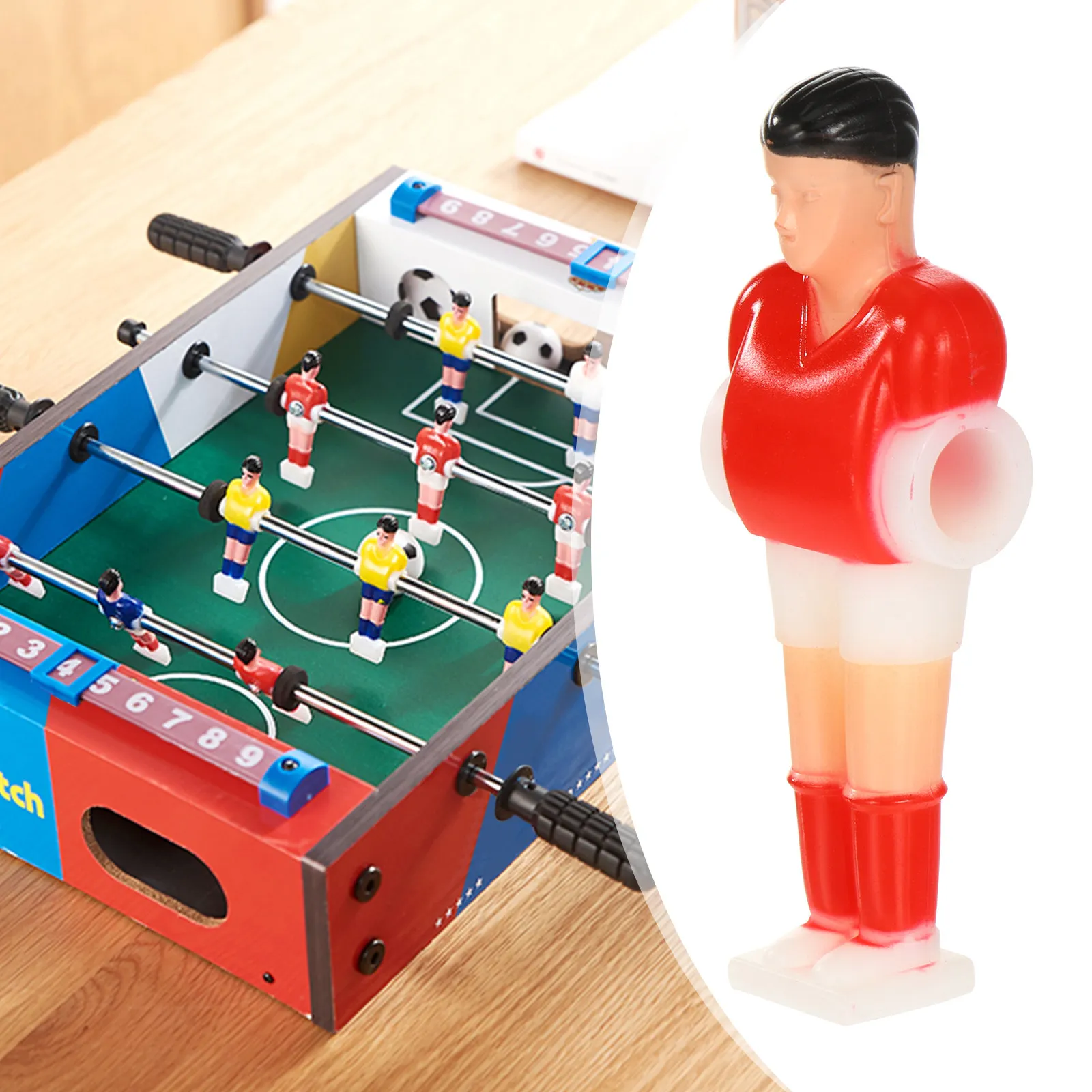 

11 pcs Humanoid Puppet Players Cute Football Men For Table Soccer Replacement Bright Color Plastic Statues Accessories