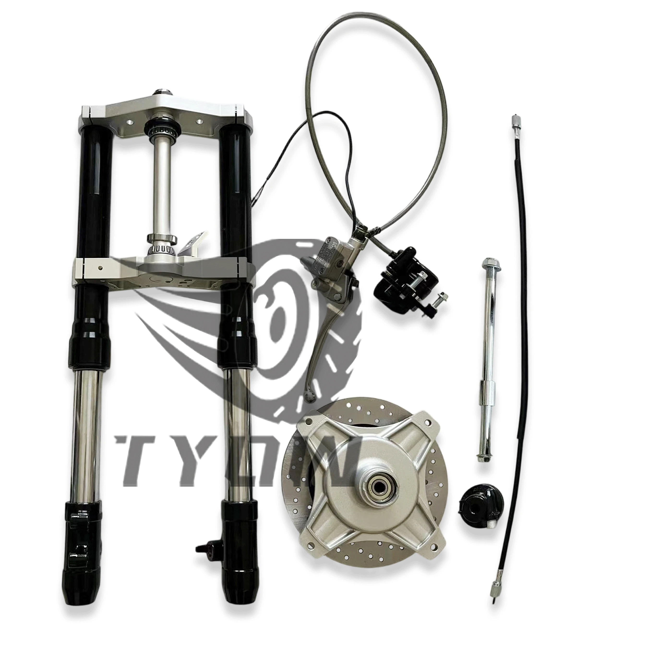 

Нерегулируемый комплект перевернутой вилки Dax с передним концом диска, черный комплект передней вилки мотоцикла для Dax Ct70