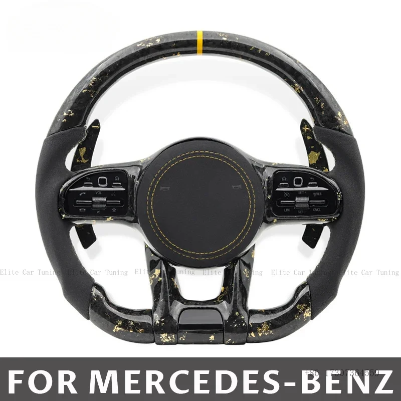 

Car Forged Carbon Fiber Steering Wheel for Mercedes Benz W166 W167 W177 W204 W205 W212 W213 W222 C63 C43 E300 A45 E63 GLC CLA