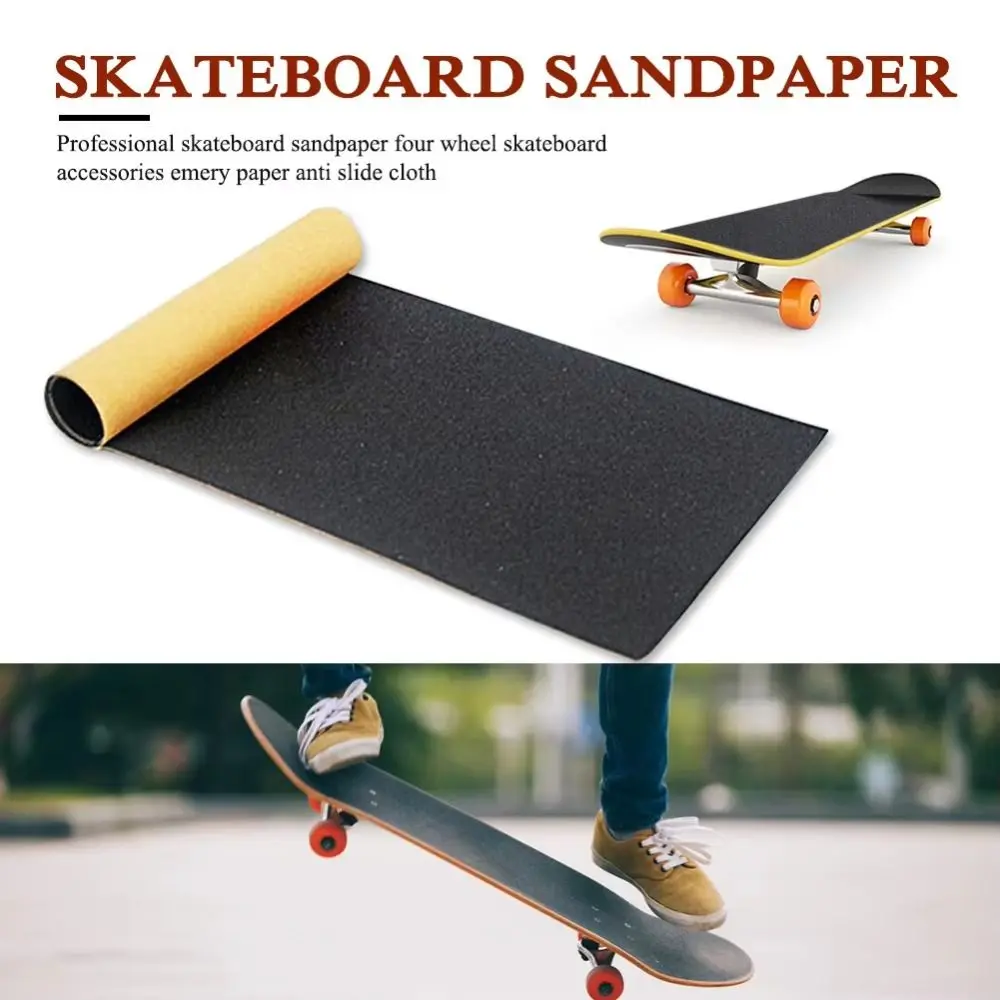 81x21cm Skateboard Sandpaper Self-Adhesive Waterproof Skateboard Anti-slip Stickers Bubble Free Wear-Resistant