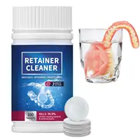 100PCS False Tooth Cleaning Tablets Denture Cleaning Tablets Removes Odor Orals Cleaning Retainer Cleaner Fresh Breath 3