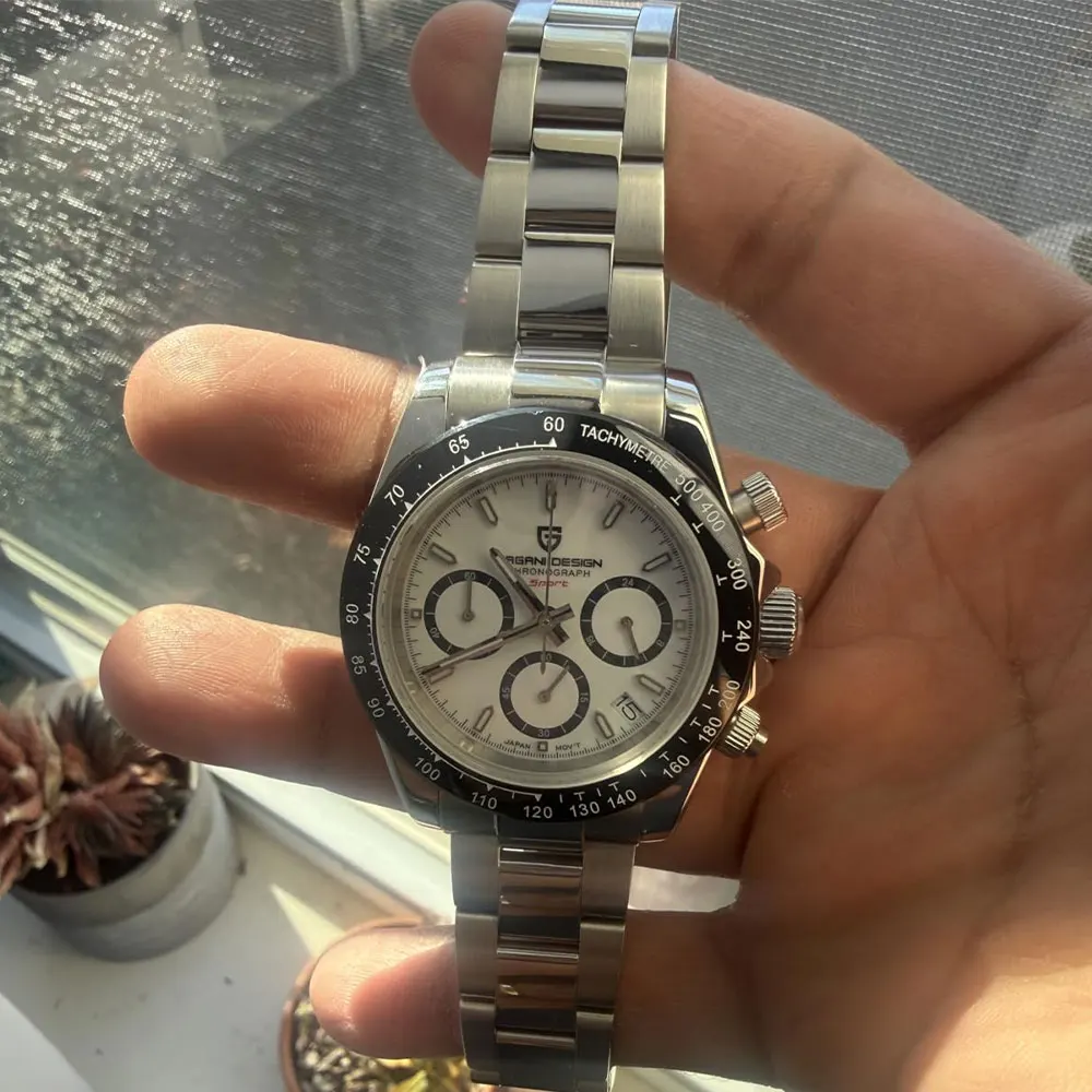 

Мужские часы PAGANI DESIGN, новые, роскошные, спортивные, с хронографом, водонепроницаемые, из нержавеющей стали, кварцевые, в подарок