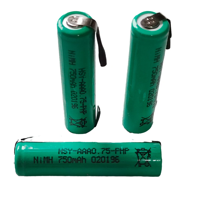 1.2V AAA 750mAh akumulator NiMH z zaczepami spawalniczymi do Philips PW918 PQ3800 PQ7300 PW930 elektryczna golarka do szczoteczek