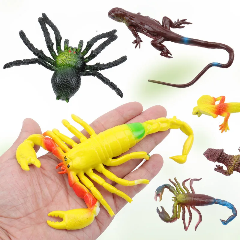 Hot Selling Compulsion Decompression Toys Simulation Animal Lizards Scorpions Spiders Model Toys Kid Animal Cognitive Toys Gifts