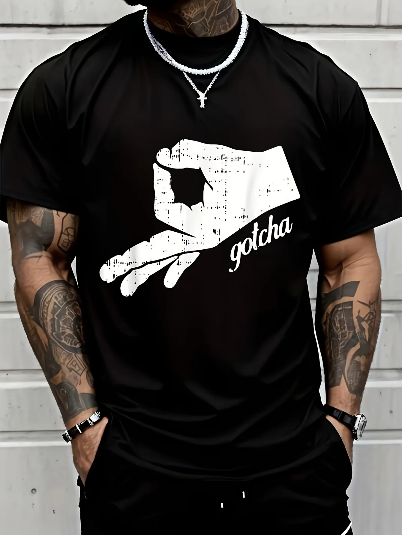 2026 Men Unisex 100% Ok Hand Symbol Gotcha Circle Game T-Shirt Retro Street Hip-Hop Style Funny Graphic Tee with Ok Sign Thumbs
