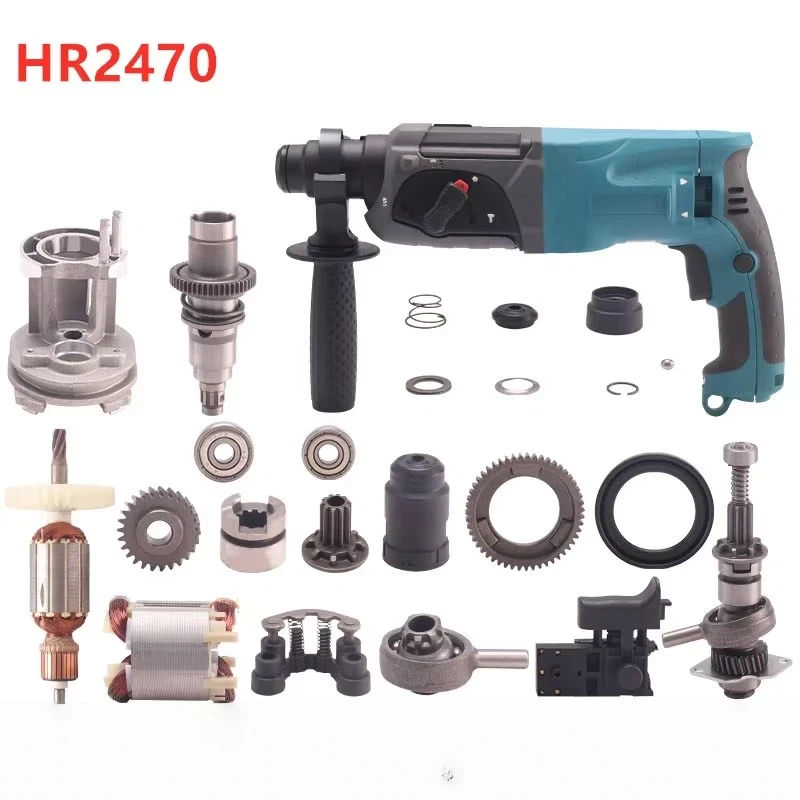 For Makita HR2470 Electric Hammer Impact Drill Replacement Armature Rotor Stator Field Power Tool Accessories