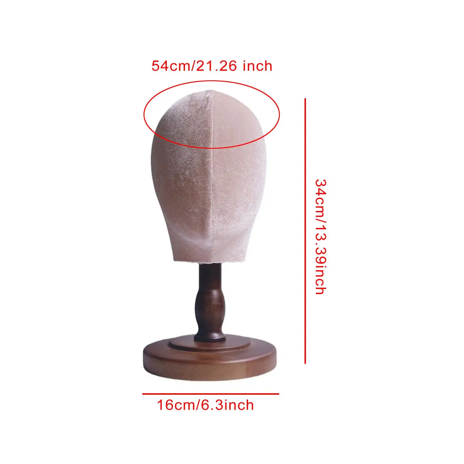 Supporto per parrucca Testa di manichino in velluto Porta parrucca Testa di esposizione Supporto per testa di manichino per gioielli