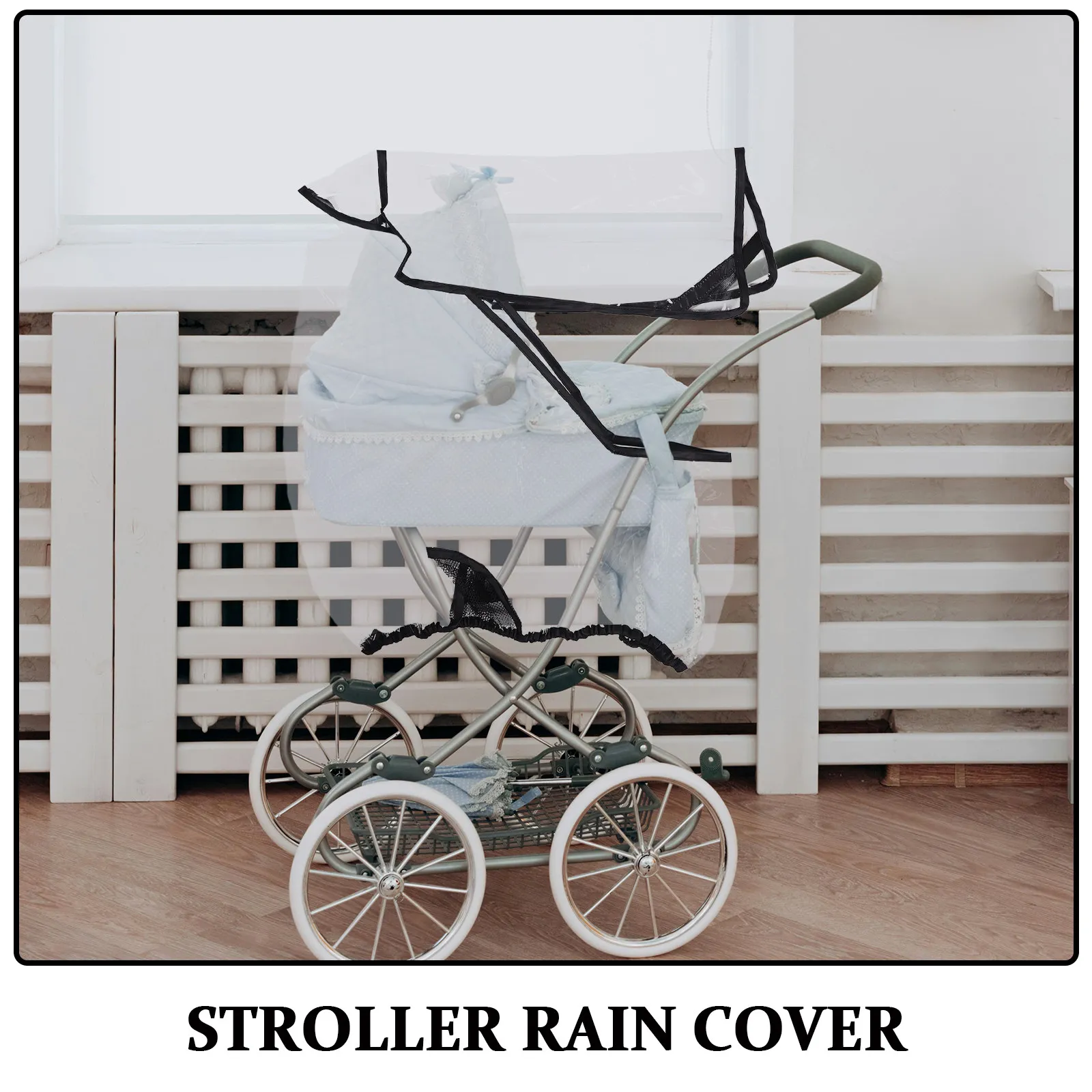 Baby Stroller Rain Protector Eva Waterproof Transparent Universal Pram Rain Cover Travel System Rainproof Cover