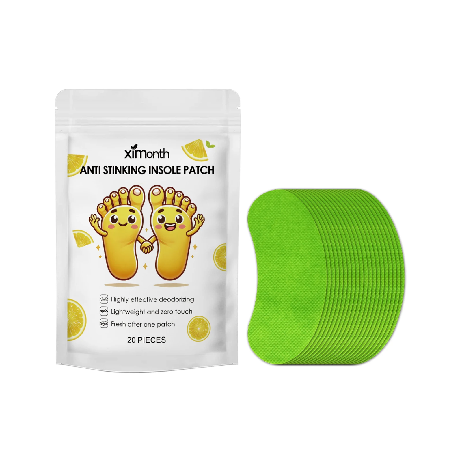 Shoe Deodorant Insole Patch Anti Sticking Foot Odor Patch Sweat Absorbing Moisture Proof Long Lasting Fresh For Casual Sports