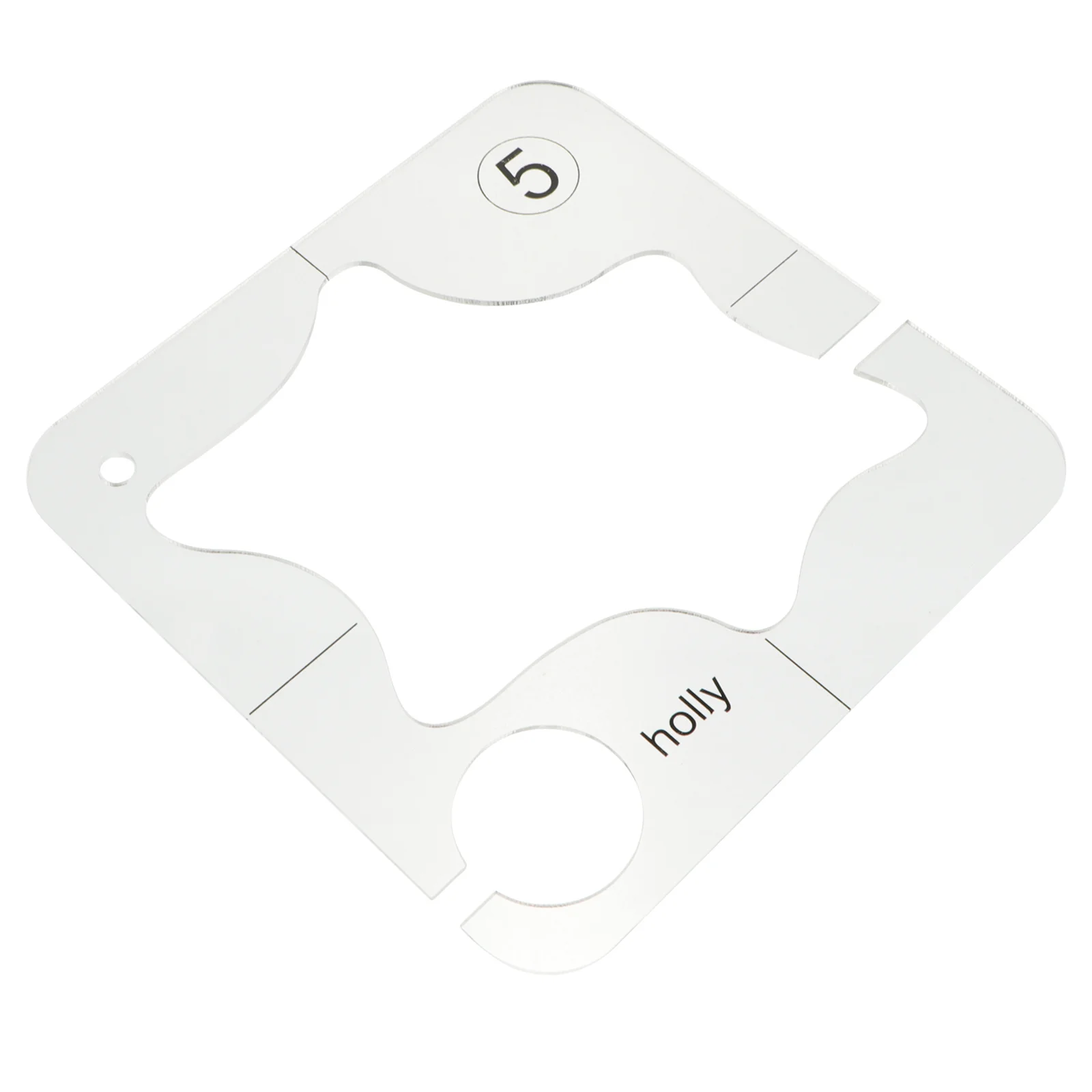 1 قطعة مسطرة خليط تصميم مجوف مسطرة خياطة اللحف من الأكريليك الشفاف قالب خياطة احترافي لخياطة القماش الحرفية #5