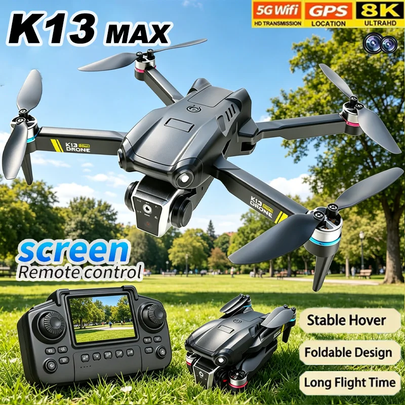 NEW K13 MAX Drone 8K Camera 5G WiFi FPV Brushless Motor HD Dual Camera Obstacle Avoidance Quadcopter for Aerial Photography Gift