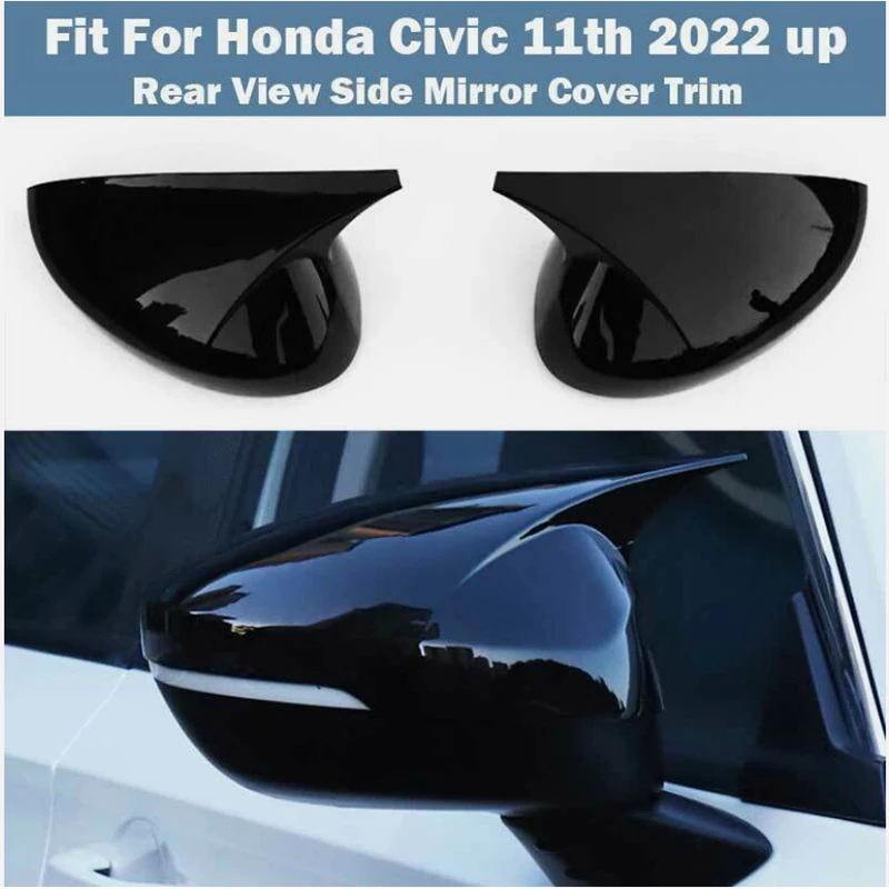 Rearview Mirror Cover Caps Side Wing Rear View Covers Shell Cap Housing With/No Turn Signal Light Fit Honda Civic 11th 2022-2023