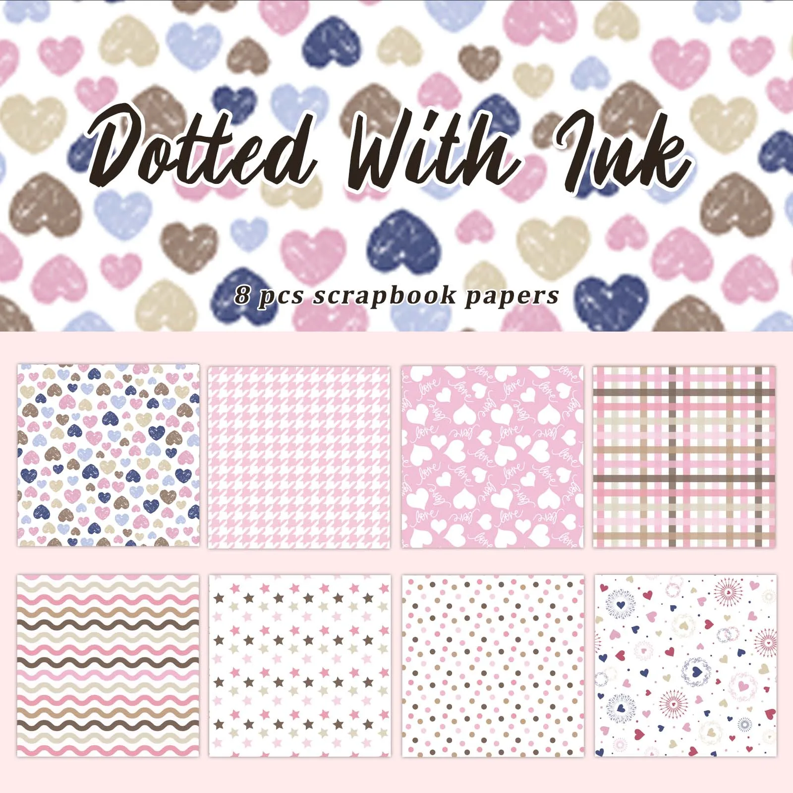 8 أوراق الوردي القلب شريط نمط الزخرفية قصاصات ورقية DIY بها بنفسك الحرف ألبومات الصور هدية التفاف لحفلات الزفاف