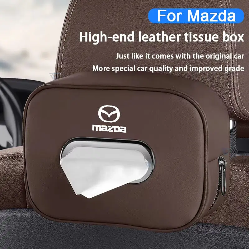 

Car Tissue Box Leather Sun Visor Tissue Holder For Mazda 3 2 5 CX5 CX3 RX8 BT50 323 CX8 CX30 RX7 626 CX7 NX5 CX9