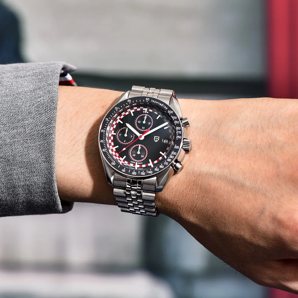 Jam Tangan Pria PAGANI DESIGN Terbaru 2025, Jam Quartz Mewah, Kronograf, Kaca Safir, Kotak Hadiah