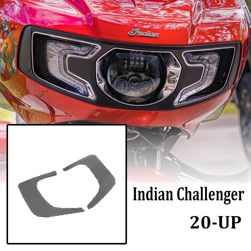 Schwarzer Batwing-Akzentgrill mit Mesh-Entlüftungsbildschirm |   Upgrade der Motorradverkleidung für Indian Challenger 20-24