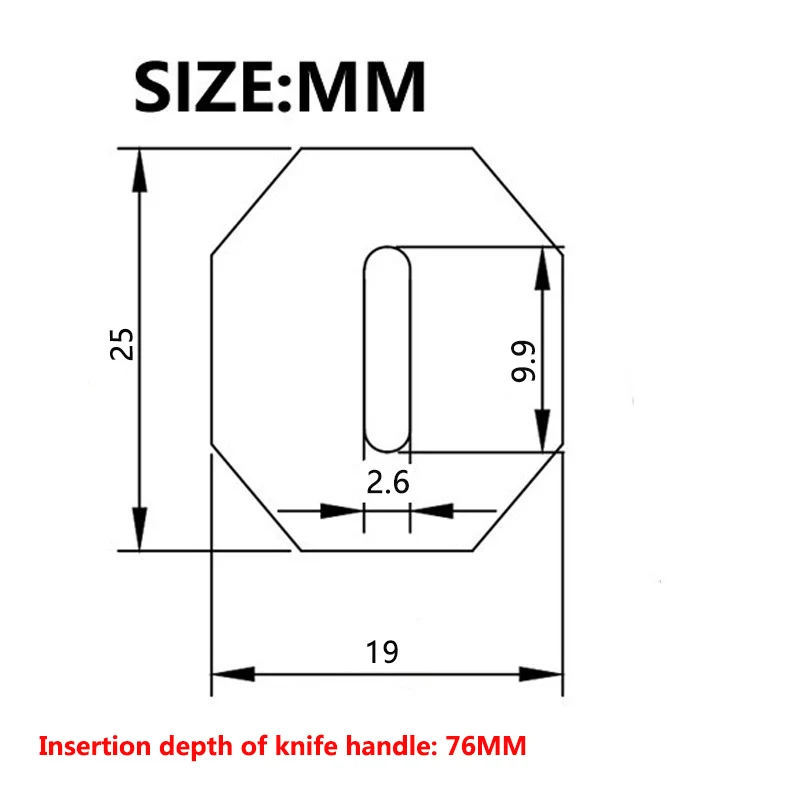 1PC Japanese style Octagonal Wooden Knife Handle Kitchen Chef Cutter Grip DIY Knives Making Accessories Natural Rosewood