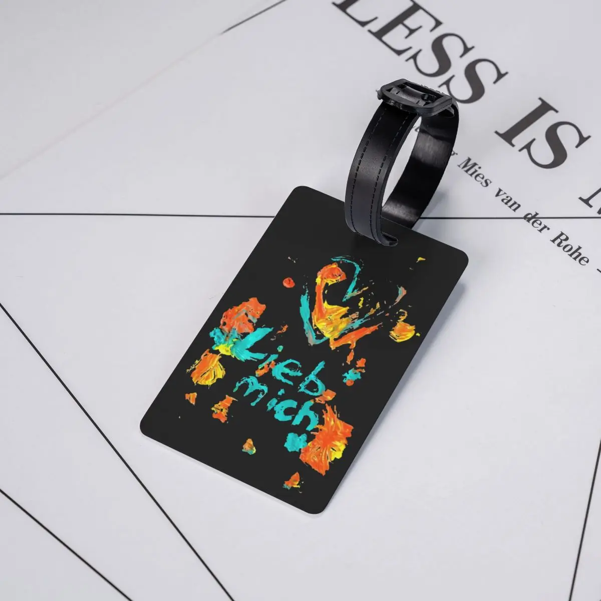 علامات الأمتعة المخصصة من Ayliva Liebe Mich لحقيبة السفر ملصق معرف غطاء الخصوصية للمغني الألماني
