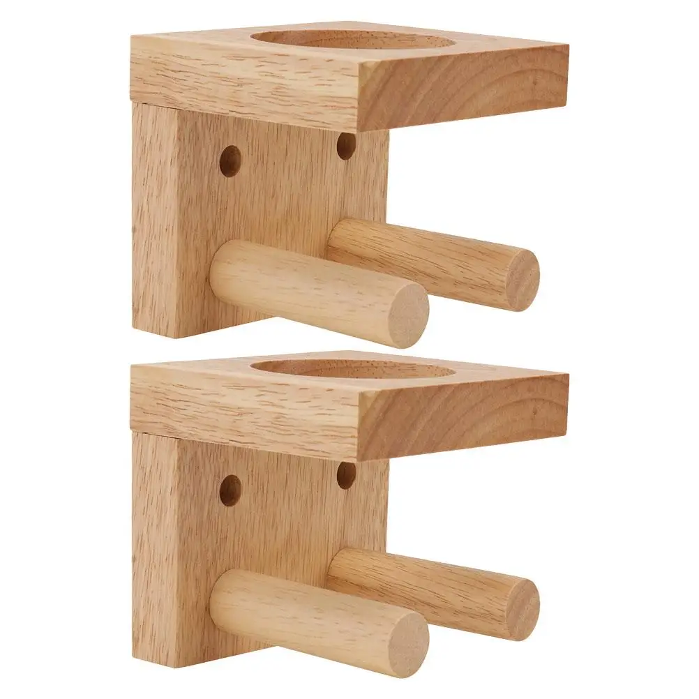 

2Pcs Baseball Bat Rack Holder Wooden Wall Mount Display Bracket Stand Space Saving Storage Solution For Team Sports