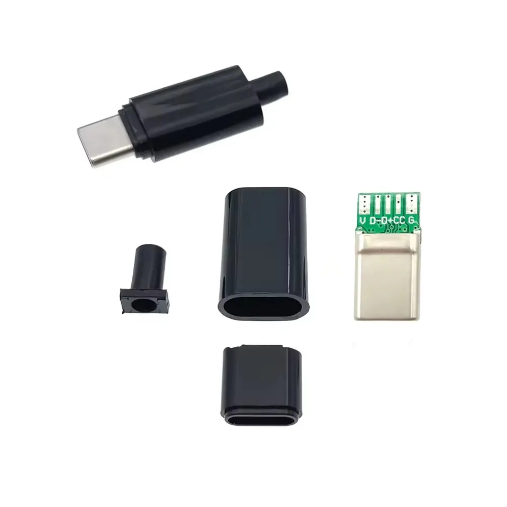 type-C 2.0 8PIN 6PIN male welding 20V 5A high current connector suitable for charging plug double-sided power soldering adapter