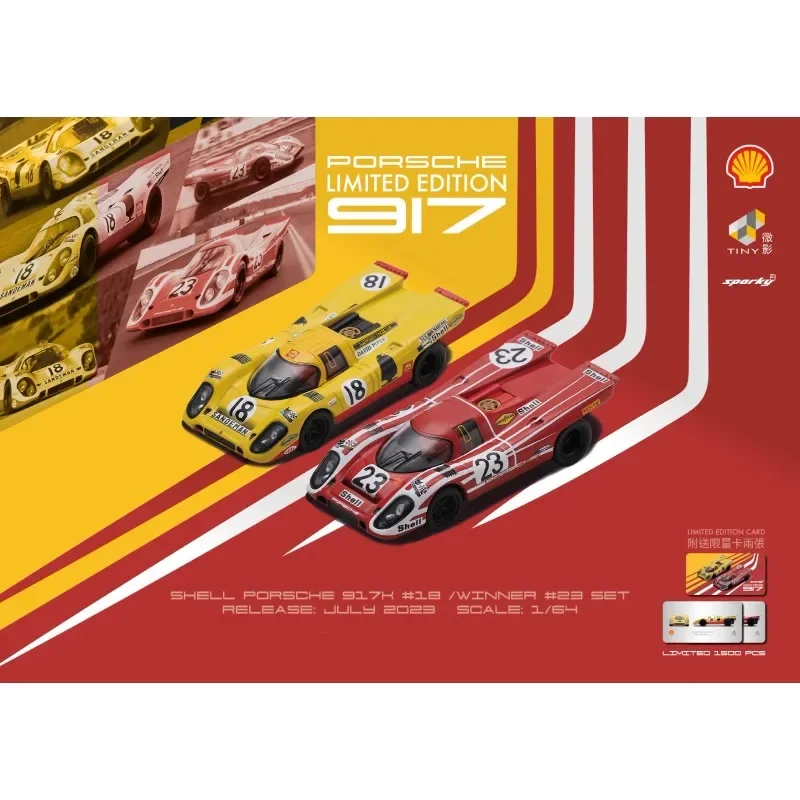 Quality ratio 1/64 917K Le Mans racing Porsche 964 diecast alloy car model collection decoration, Children's Day gift for boys.