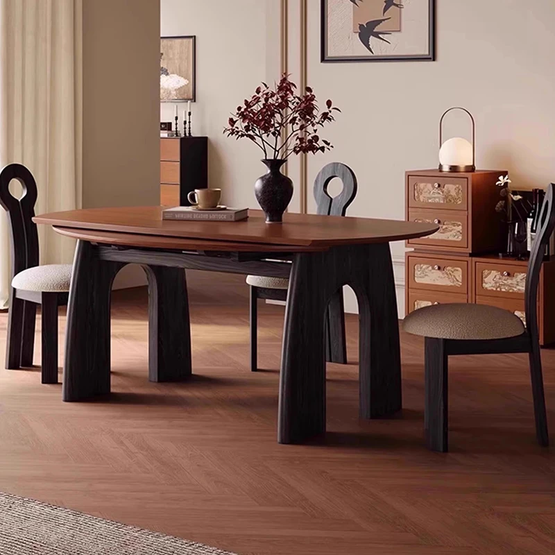 

Nordic Style Dining Table Vintage Premium Aesthetic Elegant Dining Tables Unique Design Tavolo Pieghevole Living Room Furniture