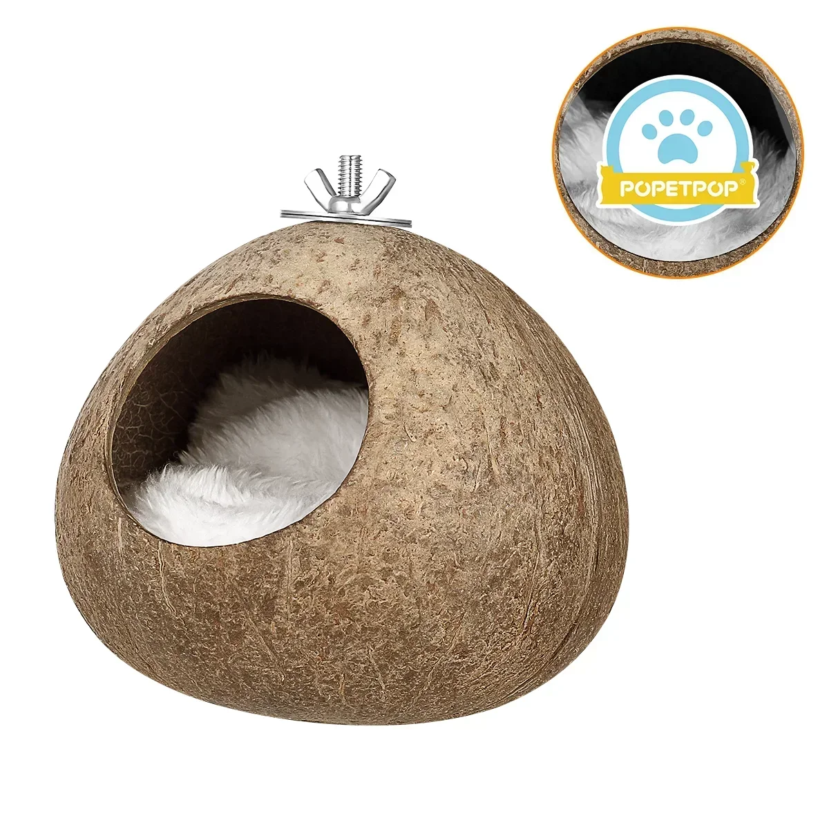 Garden Delicate Squirrel Pet Bird Shell Coconut Hamster Crafts Breeding Toy For Pendant Nest House