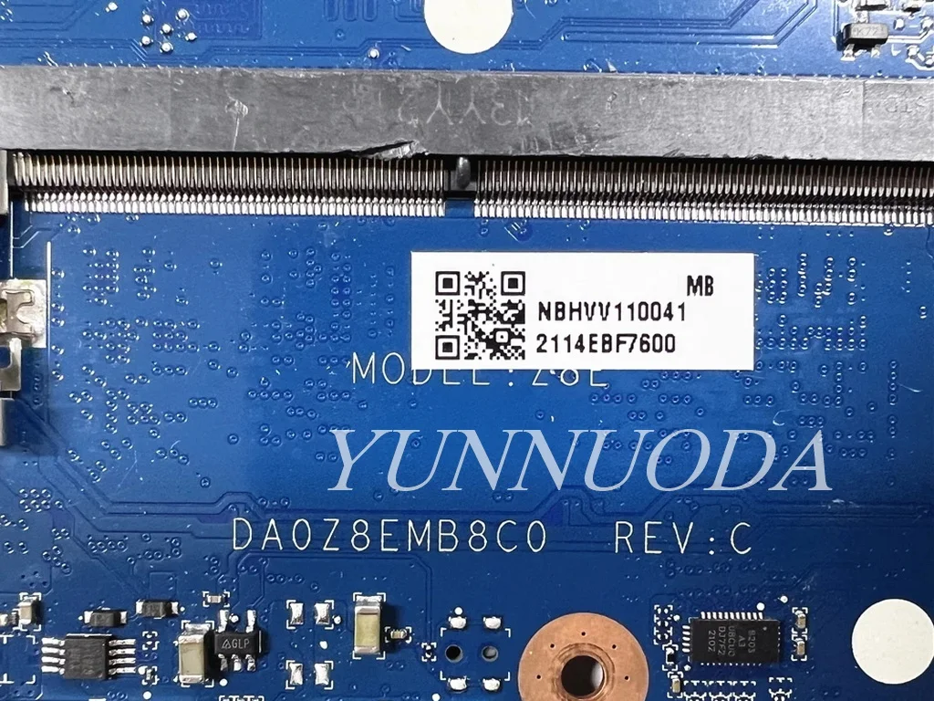 DA0Z8EMB8C0 For Acer Aspire A315-23 Extensa 15 EX215-22 N18Q13 Laptop Motherboard with YM3050 R3 R5 R7 CPU 4GB RAM 100% Tested